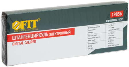 Штангенциркуль метал.нерж. с электроннымм отсчетом 150мм/ 0.02мм FIT 19856