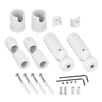 Крепление ARL-WAVE-1815-S-2-ENDCAP White комплект метал. бел. Arlight 057584
