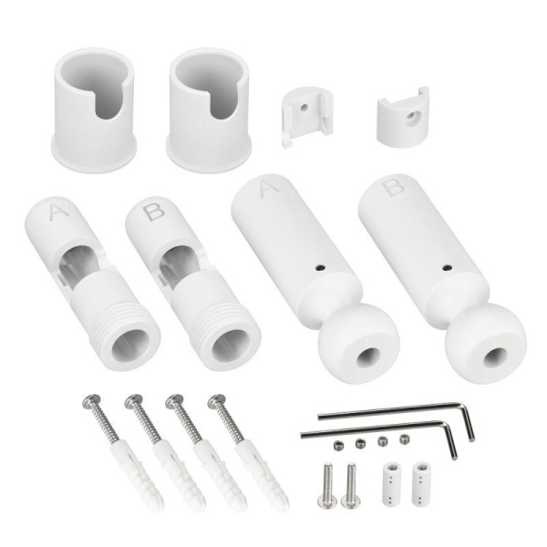 Крепление ARL-WAVE-1815-S-2-ENDCAP White комплект метал. бел. Arlight 057584