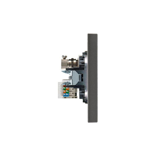 Розетка компьютерная + телевизионная СП STRONG RJ45 кат.6 + TV графит Kranz KR-78-0722-6