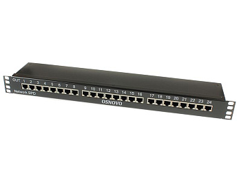 Устройство грозозащиты SP-IP24/100R для локал. вычислит. сети (скорость до 100Мбит/с) на 24 порта OSNOVO 14279