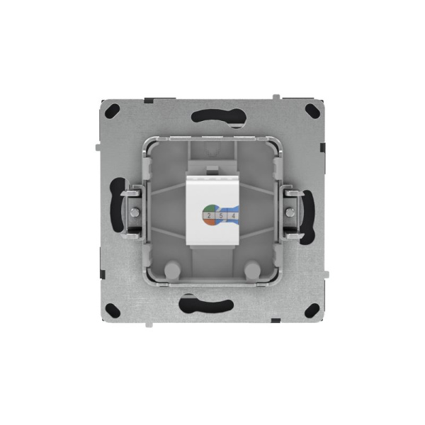 Розетка компьютерная 1-м KANT RJ45 кат.5E без шторки черн. уголь DKC 7012663