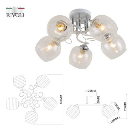 Люстра Estefany 9131-305 5хE27 40Вт модерн Rivoli Б0054743