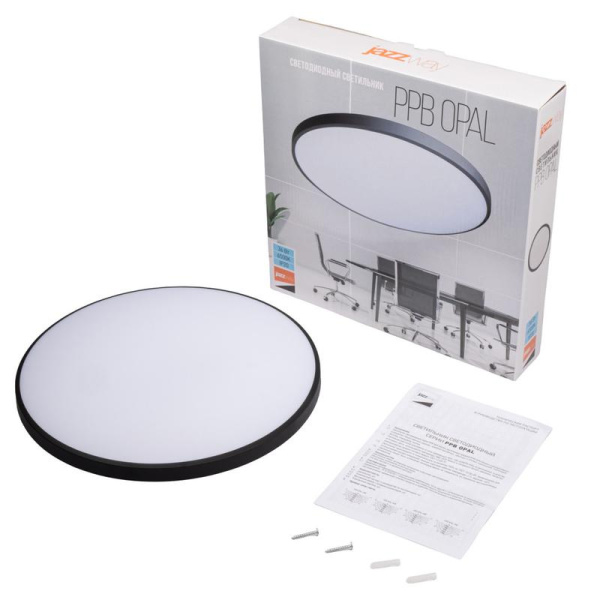 Светильник светодиодный PPB OPAL 36Вт 6500К IP20 BL d300X55 декоративный JazzWay 5065390