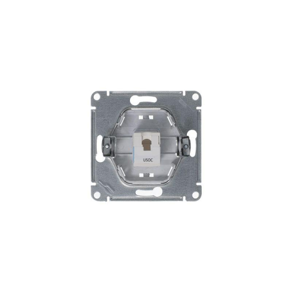 Розетка телефонная 1-м Glossa RJ11 механизм антрацит SE GSL000781T