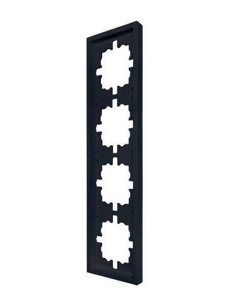 Рамка 4-м ZIMA горизонт. черн. бархат LEZARD 704-4200-149