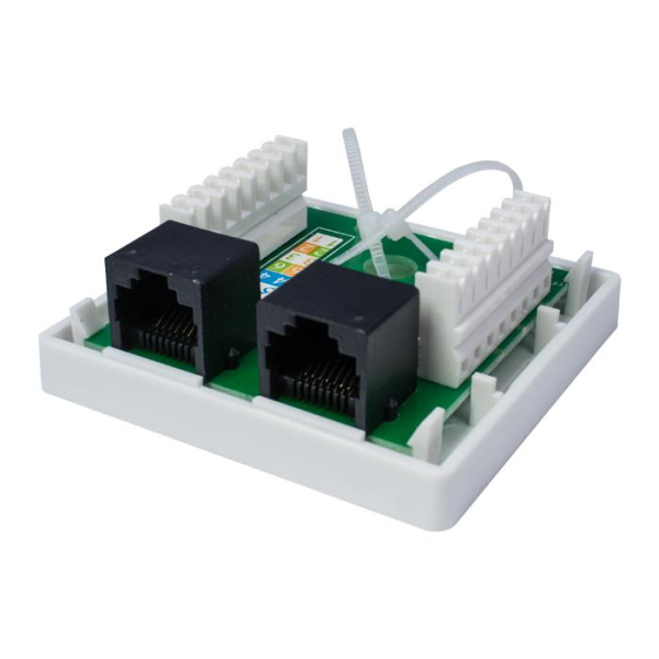 Розетка компьютерная 8P8C (RJ-45) UTP кат.6 2 порта SUPRLAN 10-0310