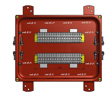 Коробка КС-30 УХЛ1.5 IP65 метал. заглушки ГОФРОМАТИК zeta30355