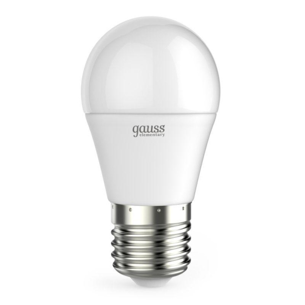 Лампа светодиодная Elementary 12Вт P45 шар 3000К тепл. бел. E27 880лм GAUSS 53212