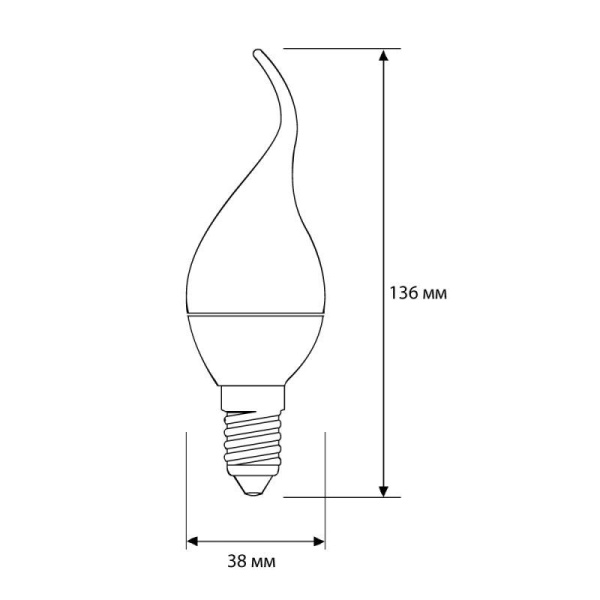 Лампа светодиодная LED10-CW35/845/E14 10Вт свеча 4500К бел. E14 220В Camelion 14404