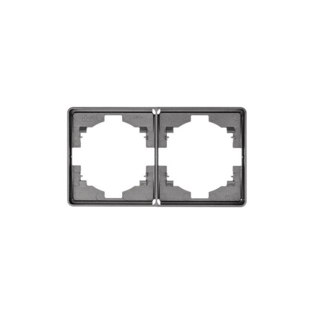 Рамка 2-м ROUND MIELE титан Kranz KR-78-0752-2