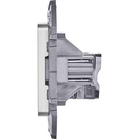 Розетка компьютерная Inspiria RJ45 кат.5E UTP алюм. IEK 673827