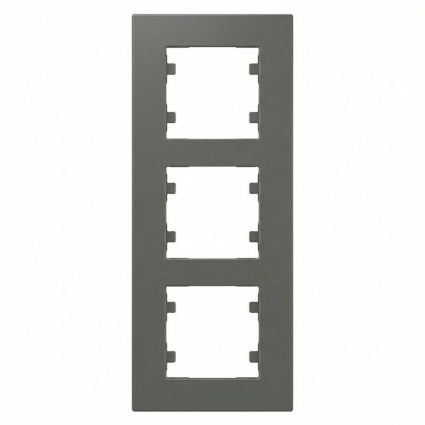 Рамка 3-м вертикальная Karea RIZZ дым. Makel 88050708
