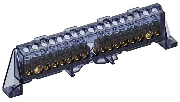Шина нулевая N в комб. изол. "Стойка" 8х12-8+8-Ч TEKFOR IEK TF-NN20-88-DP-K02