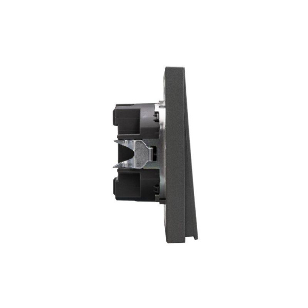 Выключатель 1-кл. СП STRONG MIELE 10А возвратный графит Kranz KR-78-0712-6
