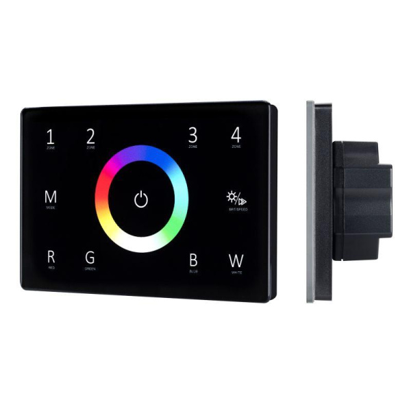 Панель сенсорная SMART-P85-RGBW 230В 4 зоны 2.4G IP20 пластик черн. Arlight 028405