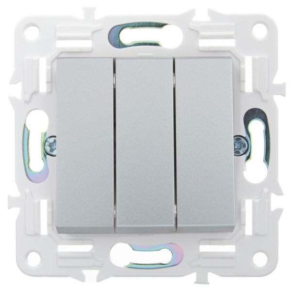 Выключатель 3-кл. SKANDY 10А SK-V11S серебр. IEK SK-V30-0-10-K23