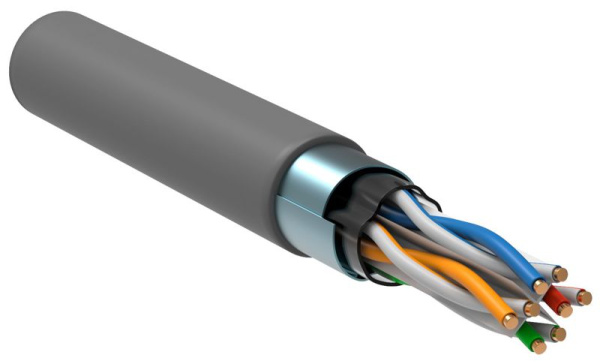 Кабель витая пара F/UTP кат.6 4х2х23AWG LSZH сер. РФ/Т (уп.305м) ITK LC1-C604-321-T-R