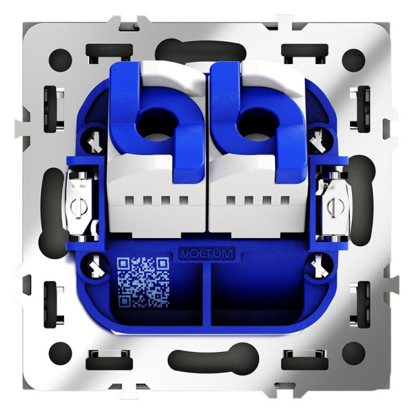 Розетка компьютерная 2-м СП S70 RJ45 + RJ45 кат.6 механизм графит Voltum VLS060207