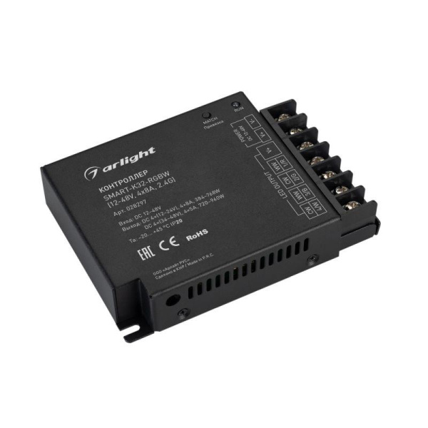 Контроллер SMART-K32-RGBW (12-48В 4х8А 2.4G) (IP20 металл) Arlight 028297