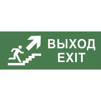 Этикетка самоклеящаяся 200х60мм "Выход/лестница вверх/фигура" DPA/DBA INFO-DBA-014 ЭРА Б0048466