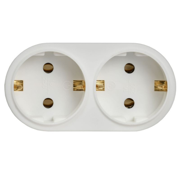 Разветвитель 2-м 16А IP20 Т-01/02 кругл. IEK WTP10-16-02