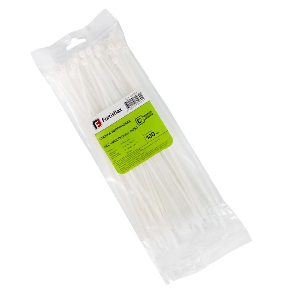 Хомут нейлоновый КСС MULTILOCK 4х250 бел. (уп.100шт) Fortisflex 102303