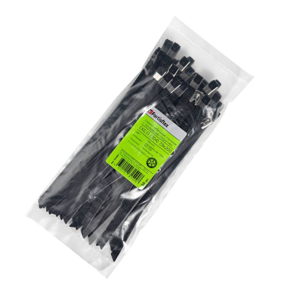 Хомут кабельный СКС-П (304) 7.9х200 черн. (уп.50шт) Fortisflex 103089