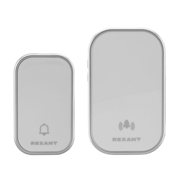 Звонок беспроводной дверной кинетический NoBattCall 38 мелодий 150м IP68 бел. Rexant 73-0003