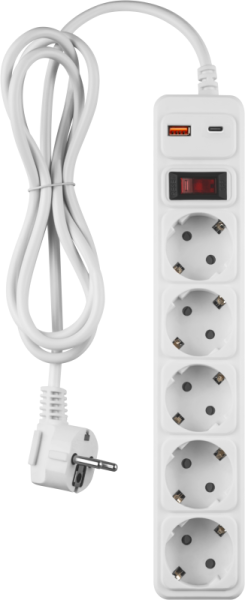 Фильтр сетевой 5х3м 10А IP20 90 882 OSP-USB-05-300-ESC-3х0.75-WH бел. ОНЛАЙТ 90882