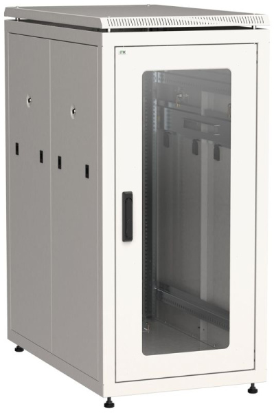 Шкаф сетевой LINEA N 28U 800х1000мм стекл. передняя дверь задняя металлическая сер. ITK LN35-28U81-GM