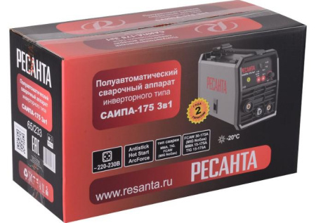 Аппарат сварочный полуавтоматический САИПА-175 3в1 Ресанта 65/233