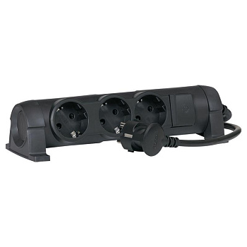 Удлинитель 3х3м 16А IP20 Комфорт 3х2P+E черн. IEK 694602
