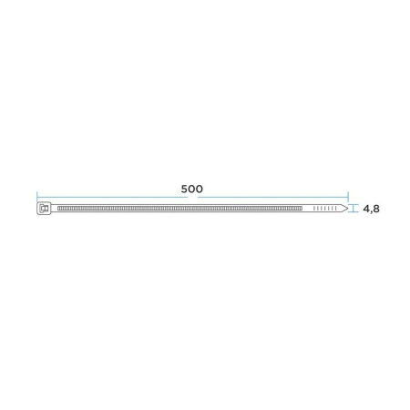Хомут кабельный 4.8х500 нейлон. черн. (уп.100шт) PROCONNECT 57-0501
