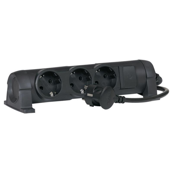 Удлинитель 3х3м 16А IP20 Комфорт 3х2P+E черн. IEK 694602