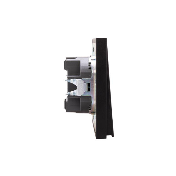 Выключатель 2-кл. СП STRONG MIELE 10А с подсветкой антрацит Kranz KR-78-0714-5