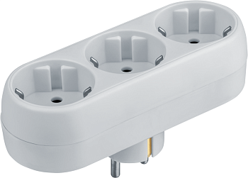 Разветвитель 3-м с заземл. 10А IP20 94 672 NAD-L-3E-WH в ряд Navigator 94672