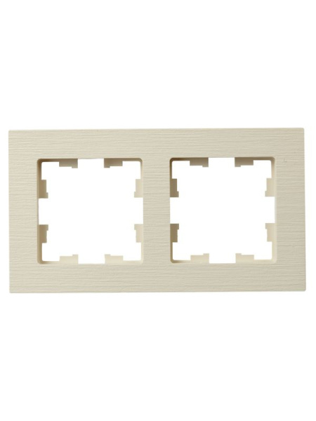 Рамка 2-м BRITE РУ-2-Бр беж. рифленый IEK BR-M22-51-K10