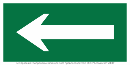 Знак безопасности NPU-3015.N01"Движение к выезду" Белый свет a25480