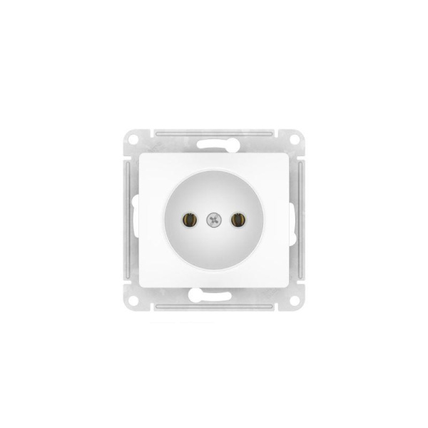 Розетка Glossa 16А без заземл. быстрозажим. клем. механизм бел. SE GSL000141S