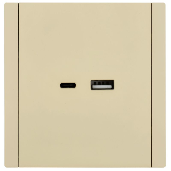Розетка USB A+C 3.1А FORTE&PIANO FP450 ваниль IEK FP-U22-D31-K10