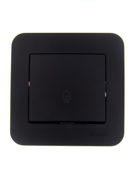 Кнопка звонка 1-кл.СП ASTI 10А IP20 в сборе черн. бархат LEZARD 7081-4242-103