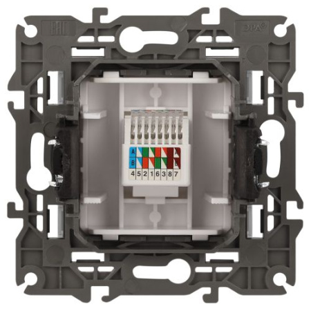 Розетка компьютерная Elegance 14-3107-16 RJ45 титан Эра Б0065764