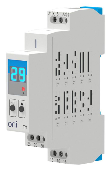 Реле времени TM 12-240В AC/DC 2 контакта многофункц. дисплей ONI CTR-470-TM-2-99D-U240-CD0