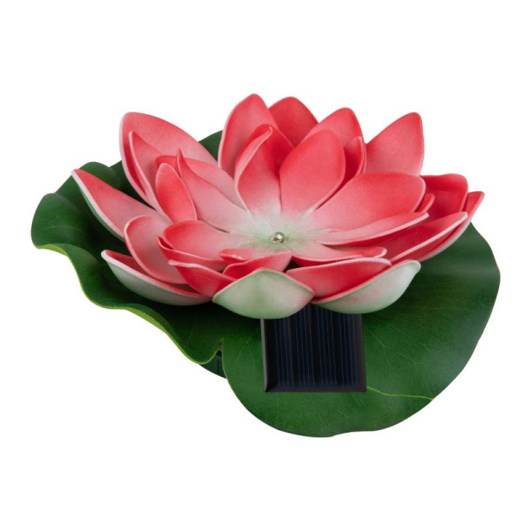 Светильник садовый USL-S-826/PT060 RED WATERLILY IP44 на солнечной батарее "Красная кувшинка"плавающ. 1 светодиод тепл. бел. свет. Uniel UL-00011599