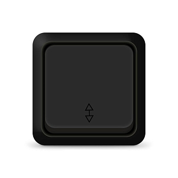 Переключатель проходной 1-кл. ОП Олимп 10А IP20 черн. Universal 2210