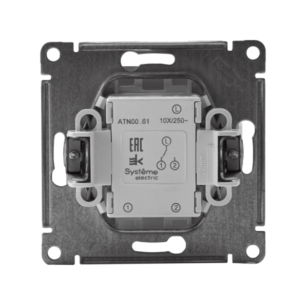 Переключатель проходной 1-кл. СП AtlasDesign 10А IP20 (сх. 6) 10AX механизм бел. SE ATN000161