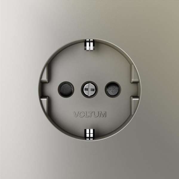 Розетка 1-м СП S70 16А с заземл. защ. шторки механизм шелк Voltum VLS040204