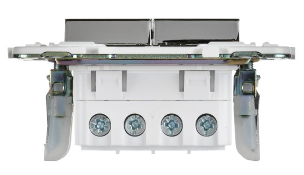 Выключатель перекрестный 2-кл. SKANDY 10А SK-V06N никель IEK SK-V23-0-10-K50