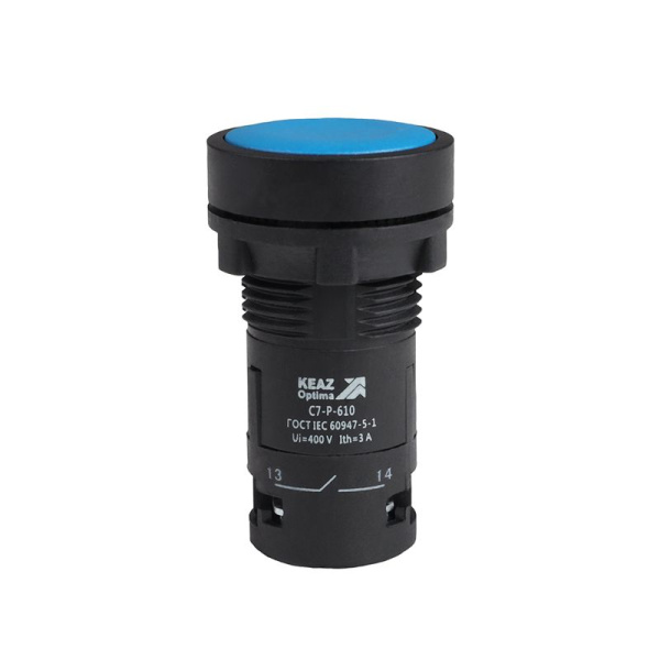 Кнопка OptiSignal Compact D22 С7-P-610 син. 1НО XB7NA61 КЭАЗ 362035